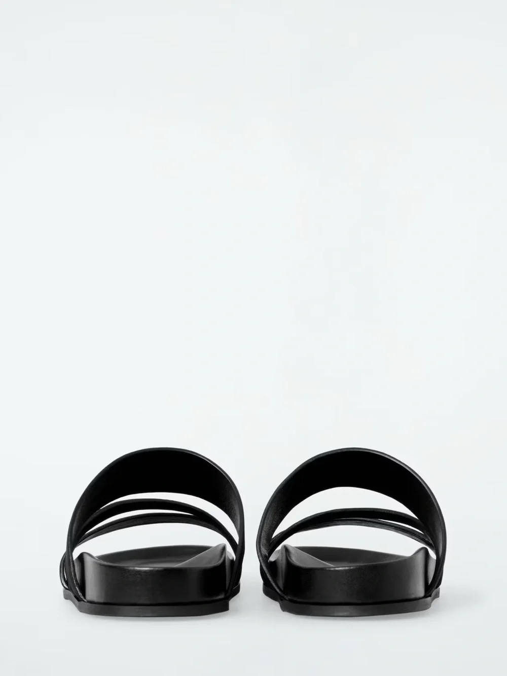 NIB COS MULTI-STRAP SUEDE SANDALS Black 10